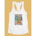 thumbnail image 3 of The Weekends Are For Hiking Racerback Tank Women -Smartprints Designs, Female Small, 3 of 4