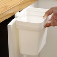 thumbnail image 3 of Miangastore Wall Mounted Kitchen Trash Can White Plastic 1Set 6.3X3.3In, 3 of 8