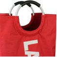 thumbnail image 5 of Cesto para la colada plegable grande de 82 L con asas de aleación para la universidad, camping y el hogar, resistente y duradero, cesto para la colada plegable grueso para almacenamiento de ropa, color rojo oso de fresa Electrónica, 5 of 5