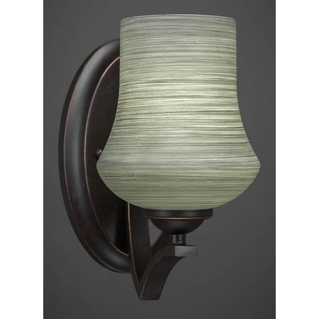 Wall Sconce with Gray Linen Glass Shade - Walmart.com