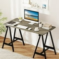 thumbnail image 4 of Costway 48" x 24" Whole Piece Table Top with Safe Rounded Corners for Home Office Desk DIY Gray, 4 of 9