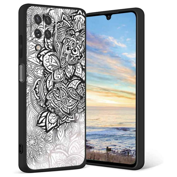 Compatible with Samsung Galaxy A12 Phone Case, Mandala-111 Case Men Women, Flexible Silicone Shockproof Case for Samsung Galaxy A12