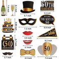 thumbnail image 2 of 24pcs 50th Birthday Photo Booth Props - Black And Gold Party Decoration, 2 of 5