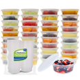 thumbnail image 1 of Freshware Food Storage Containers [50 Set] 8 oz Plastic Deli Containers with Lids, Slime, Soup, Meal Prep Containers | BPA Free | Stackable | Leakproof | Microwave/Dishwasher/Freezer Safe, 1 of 6