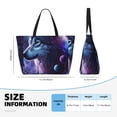 thumbnail image 4 of Xecao Feathered Wolf for versatile beach bag for women includes zipper pockets and waterproof material, ideal for vacations and adventures., 4 of 7