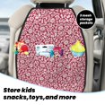thumbnail image 5 of Naloa Red Flowers 2Pcs Anti-Kick Back Seat Cover Kick Mat, Car Seat Protector with 3 Storage Pockets, 5 of 8