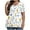 White-d, variant on Sexlip Womens Short Sleeve V Neck Blouse Large Floral Print Design Breathable Fabric Relaxed Silhouette for Brunch Outings Black XXXL