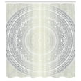 thumbnail image 3 of Ambesonne Grey and White Shower Curtain, Boho Ombre Retro, 69"Wx75"L, Grey White, 3 of 3