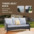 thumbnail image 4 of Ovios 2 Pieces Outdoor Patio Furniture with Sofa Wicker Patio Sectional with Loveseat for Backyard, 4 of 6