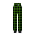 thumbnail image 6 of Htigea Clearance Women Pajama Pants Comfy Pj Bottom with Pockets Stretch Plaid Sleepwear Green,2XL, 6 of 6