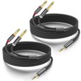 thumbnail image 1 of Adaptador De 3,5 Mm A Doble 1/4 Cable De Audio Mono Ts De 1/8 A 6,35 Mm Cable De Conexión Estéreo Divisor En Y Compatible Con Iphone Ipod Computadora Tarjeta De Sonido Auriculares Altavoz Sistema Esté, 1 of 5
