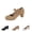 Brown, variant on Women's Mary Jane Vintage Heels with Bow Pumps Closed Toe Sweet Ankle Strap Elegant Comfortable Formal Dressy Ladies Shoes Black