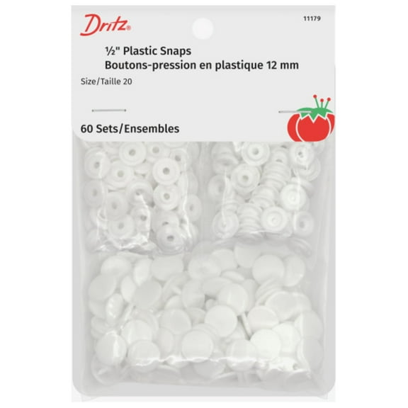 Dritz 1/2" Plastic Snap Fasteners, 60 Count