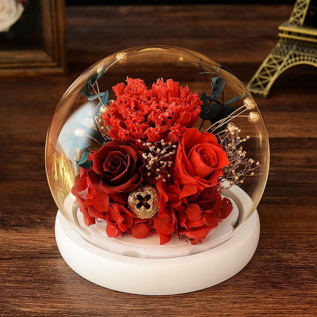 Forever Flowers Rosas preservadas regalo para mujer, mamá, novia, esposa, rosas reales frescas, flores eternas, regalo elegante para el día de San Valentín, cumpleaños, aniversario, boda, día de la
