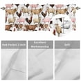 thumbnail image 5 of Curtain Valance for Windows, Rustic Cow Pig Chicken Sheep Kitchen Valances Rod Pocket Short Curtains, Farmhouse Animal Seamless Window Valance for Bedroom Bathroom Living room 60x14in, 5 of 9