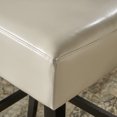 thumbnail image 3 of Whitney Ivory Wood/Leather Bar Stools (Set of 2), 3 of 4