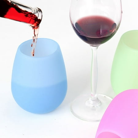 

Unbreakable Silicone Red Wine Cup Glass for Party Camping BBQ Picnic
