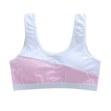 

CHAOMA Kids Cotton Sports Training Bra Underwear Teenage Puberty Girl Bralette Vest