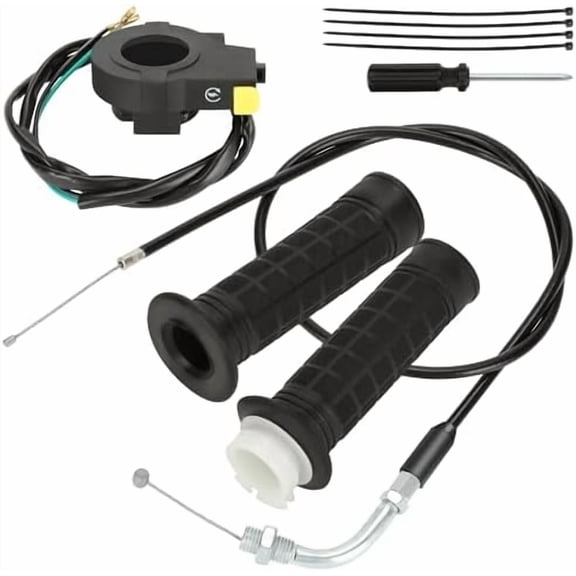 Throttle Cable Twist Throttle Handle Grip Assembly for 2 Stroke Engine 80cc 100cc 49cc 50cc Gas Motor Motorized Bicycle Bike Parts with 7/8" 22mm Handlebar$$Vehicle Parts & Accessories