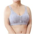 thumbnail image 2 of LSLJS Ladies Traceless Comfortable No Steel Ring Breathable Gathering Front Opening Buckle Bra Woman Underwear, 2 of 8