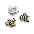 thumbnail image 2 of GKNET 10pcs Alloy Enamel Bee Pendants Insect Loose Dangle Charms Yellow 18x17mm, 2 of 6