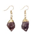 thumbnail image 1 of MasteelfCA Purple Natural Stone Drop Dangle Earring Metal Pendant Earring Statement Jewelry, 1 of 7
