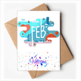 thumbnail image 1 of Feberary Month Season Illustration Welcome Back Greeting Cards Envelopes Blank, 1 of 3