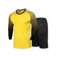 thumbnail image 2 of Runhomal Men's Youth Padded Goalie Shirt with Shorts Set Adult Football Goalkeeper Jersey Tracksuit Yellow 3XL, 2 of 4