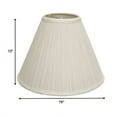 thumbnail image 2 of 19" White Deep Cone Slanted Broadcloth Lampshade, 2 of 3
