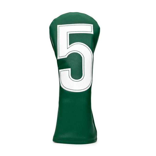 CSChome Leather Golf Cover Faux Leather Golf Club Head Cover British-Style Green Waterproof Wear-Resistant Putter Head Protector Golf Club Accessories