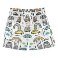 thumbnail image 2 of Cars and Rainbows Doodle Boys Swim Trunks Boardshorts Swimsuit Quick Dry Board Shorts Bathing Suit 2-12T, 2 of 8