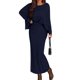 thumbnail image 1 of Conjunto de Falda de Dos Piezas Azul Marino para Mujer PRETTYGARDEN Talla XL, 1 of 4