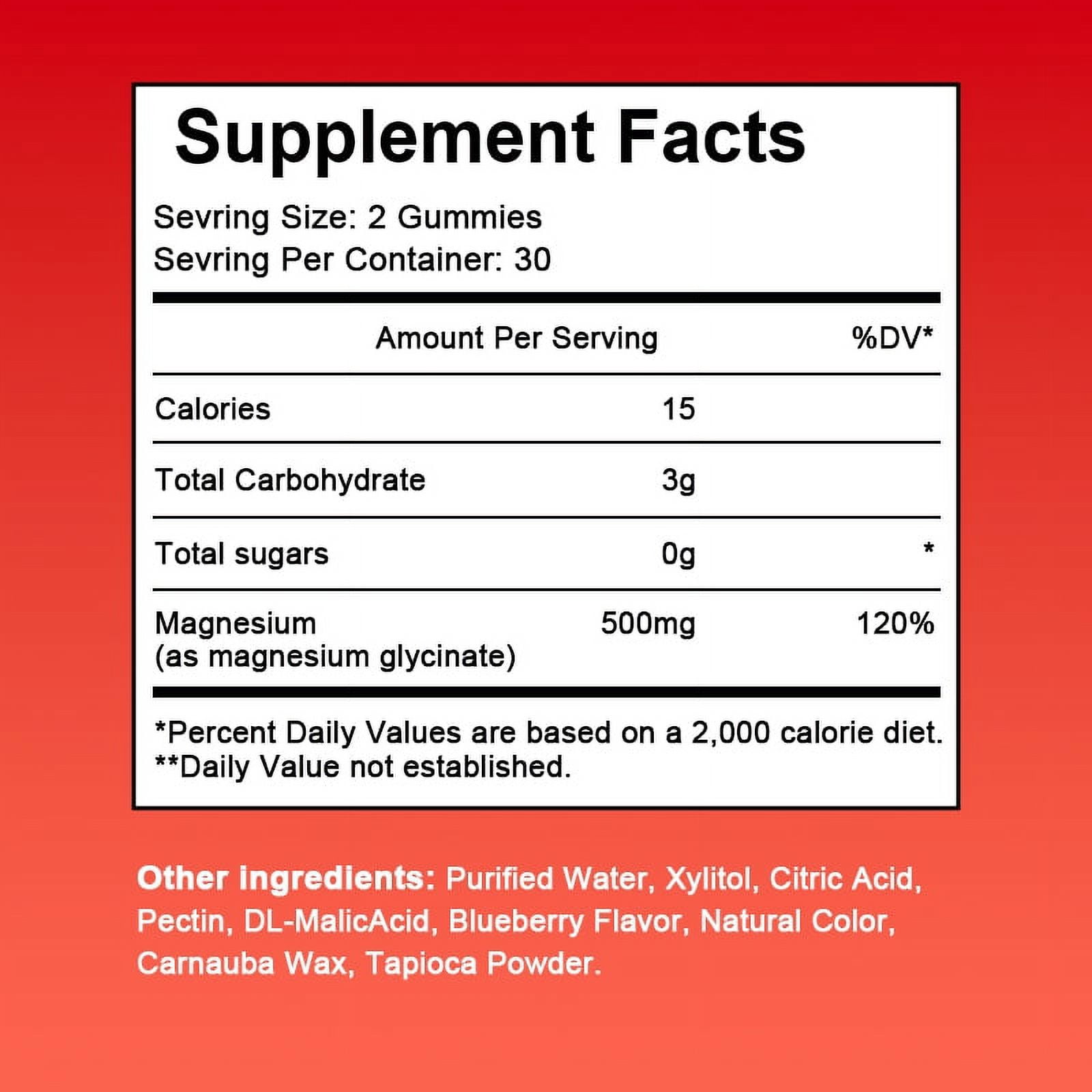 (2 Pack) Magnesium Glycinate Gummies 500mg - Magnesium Supplement for Calm Mood, Stress Relief & Heart Health - Gluten Free & Vegan - 120 Gummies