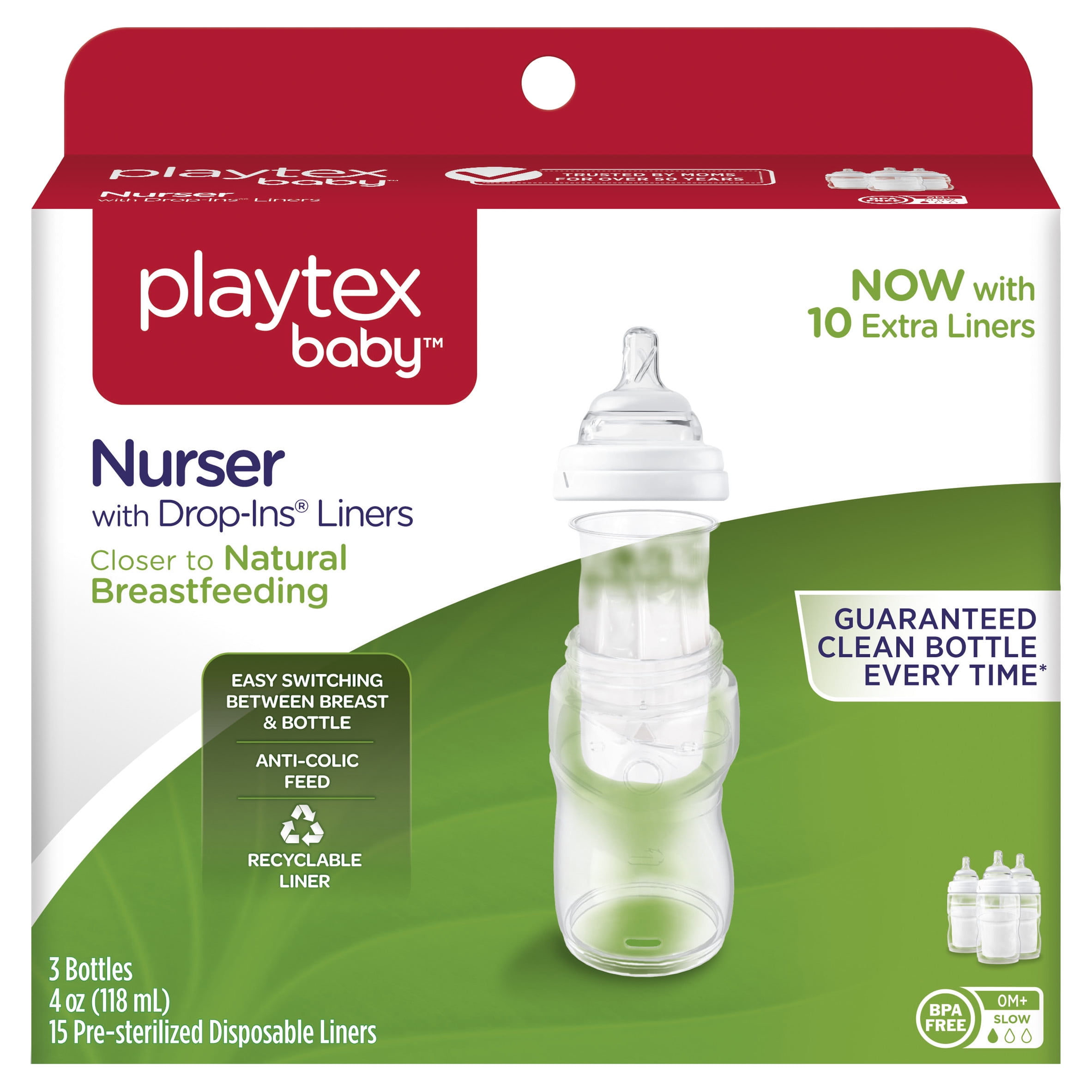 Drop-ins Liners Baby Bottle, 4 oz 