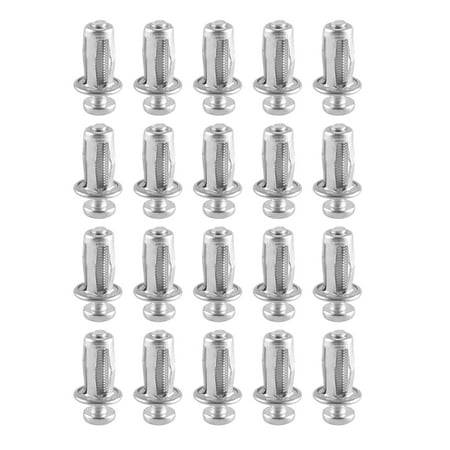 

20 Pcs M5x25 Nuts Car Metal Screw Petal Nuts with Screw for Hollow Wall Iron Skin