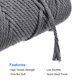 thumbnail image 3 of Algodón Cuerda Retorcido Trenzado Cuerda Cordón, Gris 100 m/109 Yardas 2mm Diámetro para Pared Colgante, Planta Colgador, Tejer, Macramé Anudar, 3 of 7