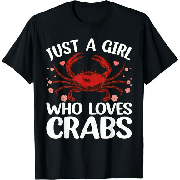 Cool Crab For Women Girls Crab Eating Lover Lobster Crabbing T-Shirt