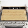 thumbnail image 4 of Carbonized Bamboo Stove Cover & Cutting Board, 30"x20" Extra Large with Removable Feet, Juice Groove, Non-Slip Surface for Gas/Electric Stoves, RVs & Small Kitchens, 4 of 9