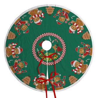 Almencla Christmas Tree Skirt - White Cloth Decorative Apron For Xmas Tree, 18.9x18.9 Inches