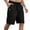 Black, variant on LOVZFMLL Men's Shorts Golf Gym Workout Athletic Shorts Summer Casual Knee Length Drawstring Elastic Waist Shorts with Pockets Khaki L