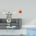 thumbnail image 2 of Escultura de pared de calavera,Estatua de resina con cabeza de vaca para decoración de pared y hogar,Adornos de diseño de patrón de decoración de pared de cabeza de vaca,Escultura de, 2 of 8