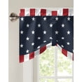 thumbnail image 3 of Tie Up Valance Curtain for Kitchen,Independence Day Patriotic Stars on Blue Rod Pocket Short Curtains Adjustable Tie-Up Shade Valances,Red White Stripes Border Window Treatment for Bathroom Bedroom, 3 of 7