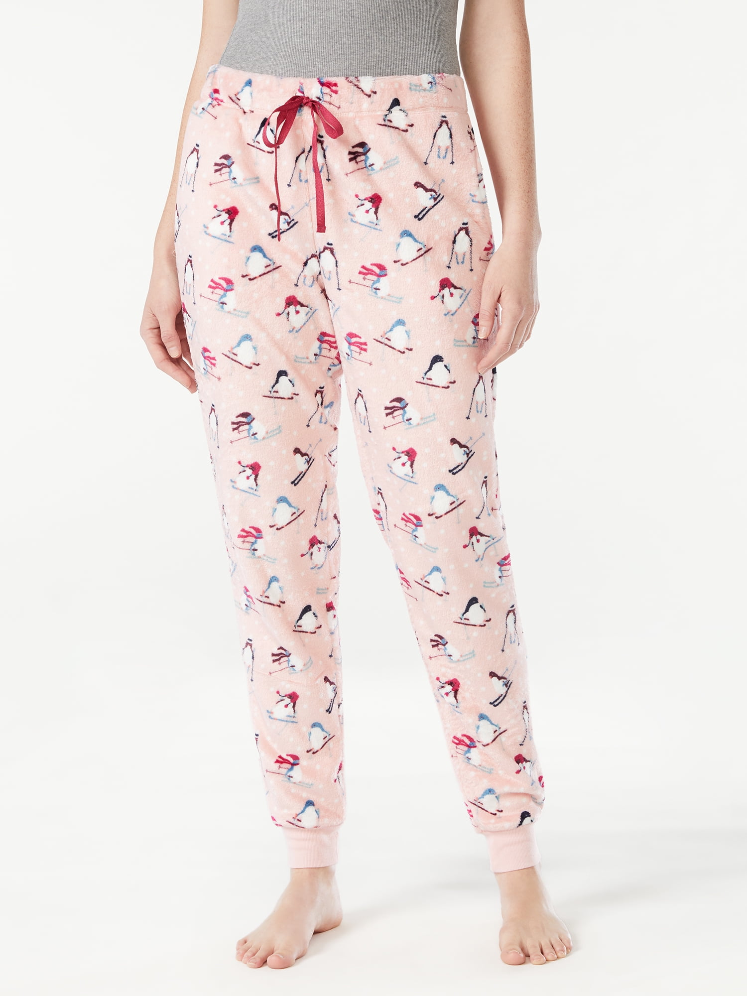 Joyspun Women's Penguin Sleep Cuff Pants, Sizes S to 3X