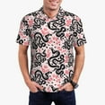 thumbnail image 3 of Balery Black Snake Printed Men’s Short Sleeve Polo Shirt, Midweight Men's Shirt,Golf Polo shirts -4X-Large, 3 of 9