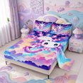 thumbnail image 2 of Manfei 3D Print Amphibian Axolotl Bed Sheets,Cute Salamander Pattern Full Size Sheets,4pcs,1 Flat Sheet,1 Fitted Sheet and 2 Pillowcases, 2 of 6
