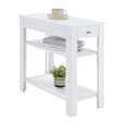 thumbnail image 3 of Convenience Concepts Designs2Go Baja 1 Drawer Chairside End Table with Shelves, White, 3 of 6