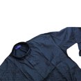 thumbnail image 2 of Hijaz Navy Blue Teardrop Print Men's Formal Fitted Kurta Shirt With Mandarin Collar - XXX-Large, 2 of 2