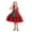 Red, variant on KYAIGUO 18m-7y Baby Girls Princess Tulle Dresses Lace Wedding Bridesmaid Dress V-Neck Princess Dress Bridesmaid Dress