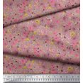 thumbnail image 3 of Soimoi polyester Crepe Fabric Leaves,Butterfly & Flower Floral Print Fabric by Yard 42 Inch Wide, 3 of 3