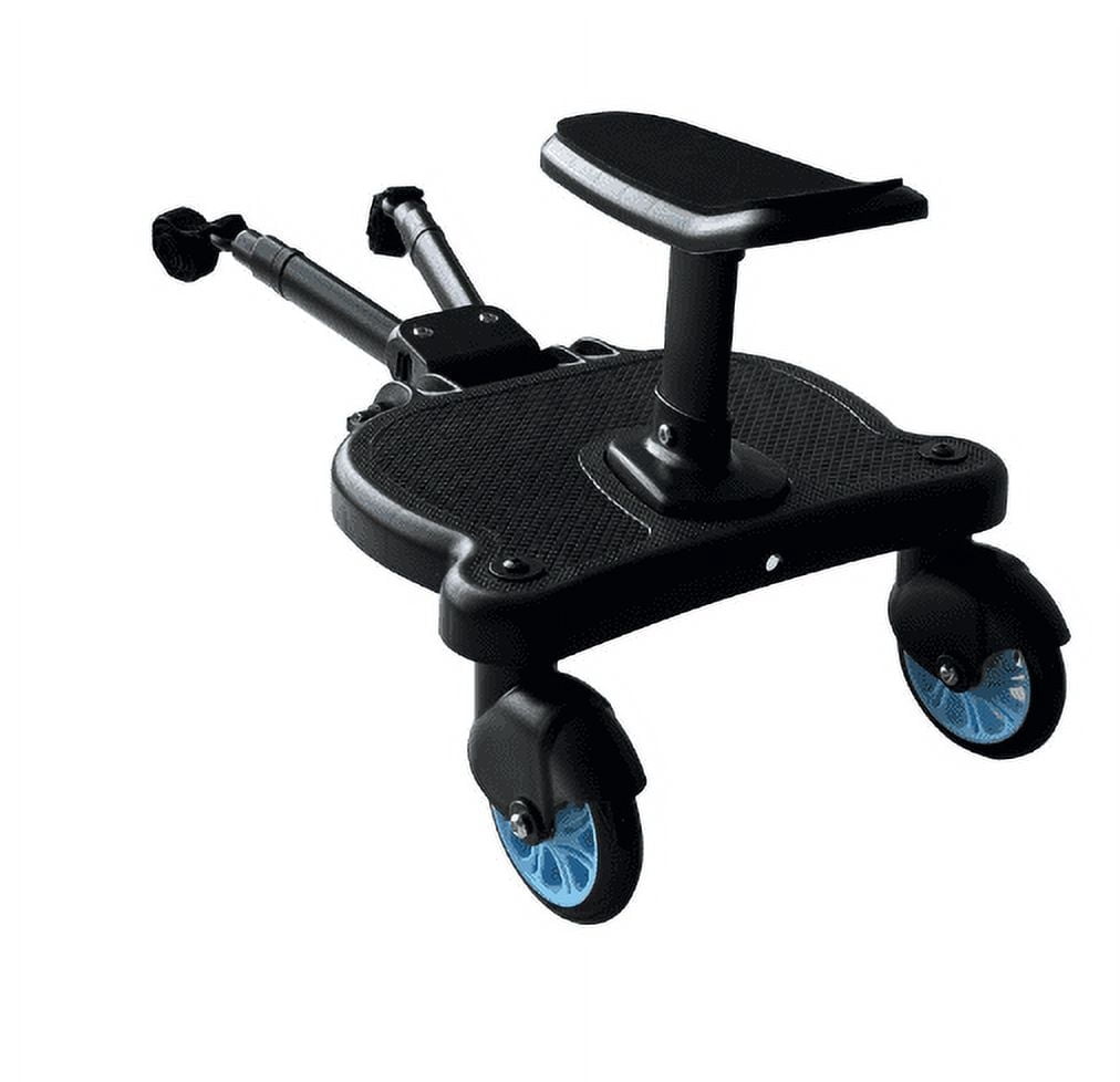 Universal Stroller Board 2 In 1 Stroller Ride Board Buggy Wheeled Board Seat Pedal Buggy Board with Seat Auxiliary Pedal Adapter Pushchair Connector Anti-Slip, Max Load 55lbs